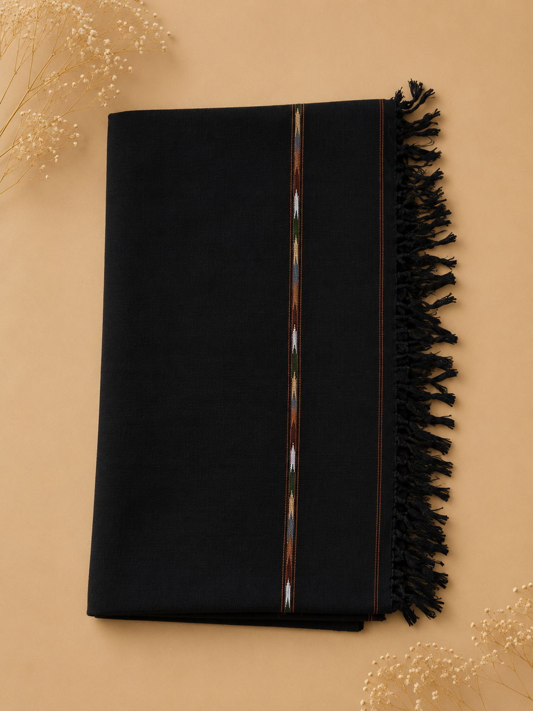 Black swati shawl